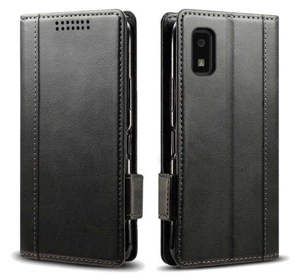 AQUOS wish3 SH-53D A302SH レザーケース●Black