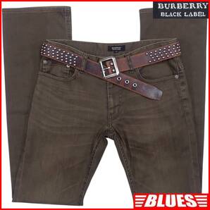 即決★BURBERRY BLACK LABE★W30位 ジーンズ デニム 廃盤 バーバリーブラックレーベル メンズ 73 茶 三陽商会 バーバリー