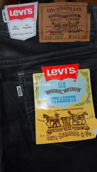 デッド デッドストック NOS 80s ビンテージ ヴィンテージ 香港製 極東リーバイス levi's コーデュロイパンツ 30×33 505 805 519