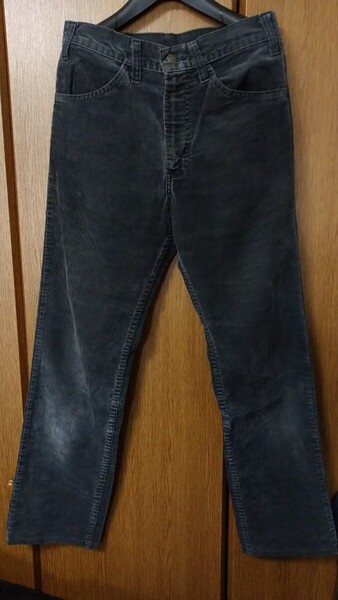 80s USA製 ヴィンテージ ビンテージ levi's リーバイス 519 コーデュロイパンツ 墨黒 ブラック W30 505 501 ブラックジーンズ デニム