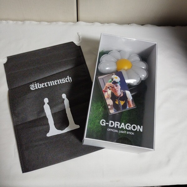 未開封 G-DRAGON ジヨン OFFICIAL LIGHT STICK 公式ペンライト bermensch フォトカード 巾着付き