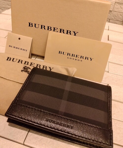 匿名配送込み BURBERRY バーバリー コインケース 小銭入れ 財布 カード 付属品有り レザー 男女兼用