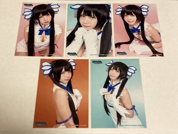 ★えなこ 生写真 C95 コミケ95 えなこ×劇場版 ダンまちコラボ ブロマイドセット 5枚セット 2018年 冬 えなこみゅ 公式★