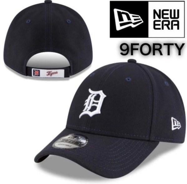 ニューエラ キャップ 帽子 ナインフォーティ 9FORTY タイガース ネイビー ベースボールキャップ MLB ベルクロ 男女 NEWERA 9FORTY 新品