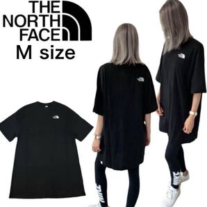 ザノースフェイス Tシャツ NF0A87NF ブラック Mサイズ ロング丈 ワンピース レディース THENORTHFACE W S/S ESSENTIAL OVERSIZE TEE 新品