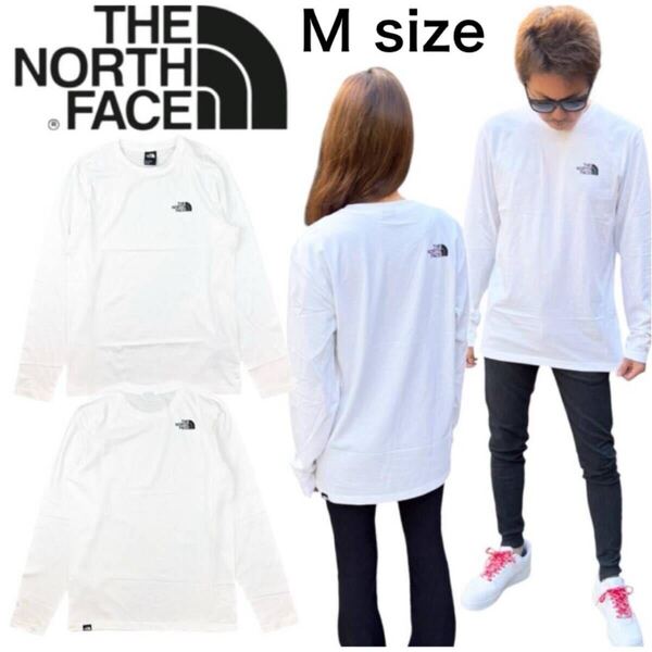 ザノースフェイス 長袖Tシャツ NF0A87QN ホワイト Mサイズ シンプルドーム コットン素材 THE NORTH FACE M L/S SIMPLE DOME TEE 新品