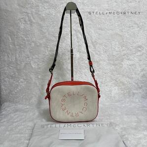 《美品》ステラマッカートニー ショルダーバック サークルロゴ ベージュオレンジ