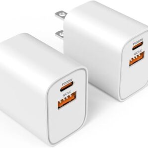 iphone 充電器 type-c PD 20W 2ポート タイプc 充電器 【PSE認証2個セット】基準適合/USB PD対応/20W急速充電器/コンパクトサイズ