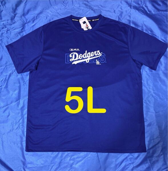 MLB ドジャース ブルー 半袖Tシャツ メンズ大きいサイズ 5L