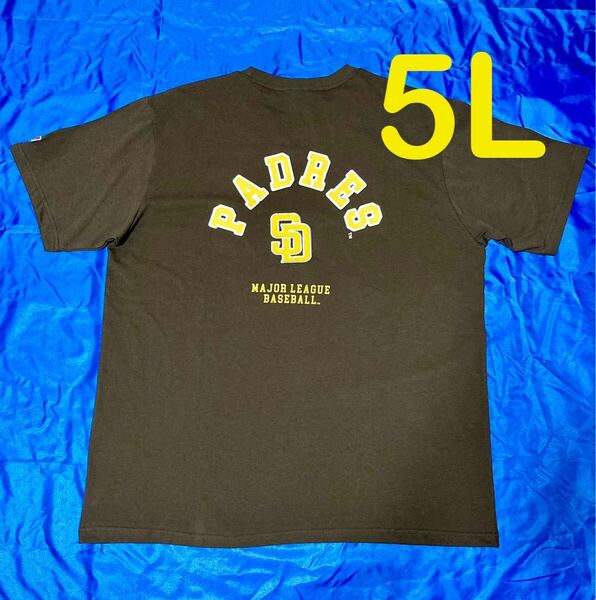 MLB パドレス ブラウン色 半袖Tシャツ メンズ大きいサイズ 5L