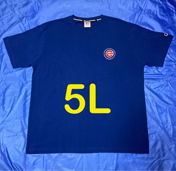 MLB カブス ブルー 半袖Tシャツ メンズ大きいサイズ 5L