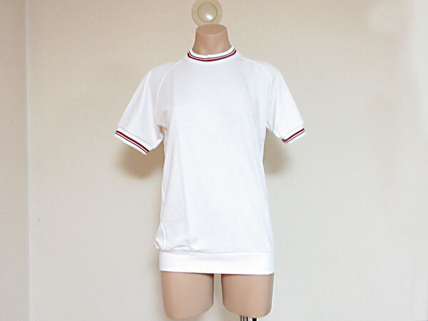 体操服 体操着★中学校 高校★半袖Tシャツ★MIZUNO ミズノ★82HT-6563★ホワイト×エンジ★XOサイズ★未使用1