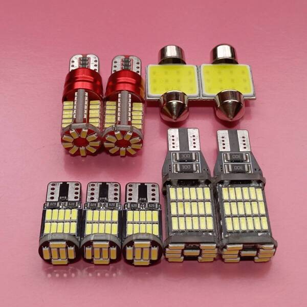 超爆光!ホンダ バモス ホビオ T10 LED ルームランプ バックランプ ナンバー灯 9個セット ホワイト ダイハツ HM3 4 HJ1 2 /45/57/26/t31