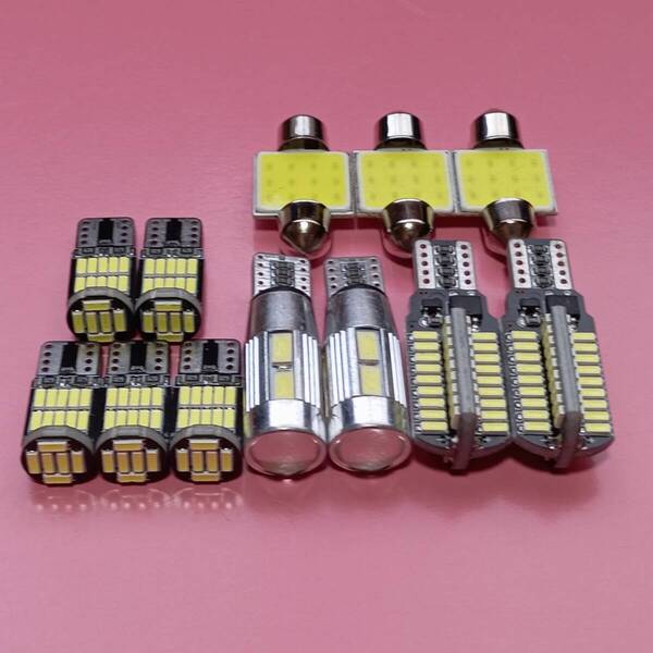 C26 セレナ ハイウェイスター 超爆光 ルームランプ バックランプ ナンバー灯 スモール 12個セット ホワイト T10 LED 日産 /72/10/26/t31