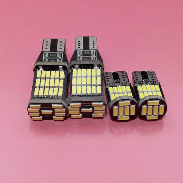JF1/2 NBOX カスタム 前期(N-BOX) 爆光!バックランプ スモール ポジション球 T10 T16 LED 4点セット ホワイト /45/26