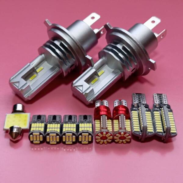 ポルテ スペイド 超爆光! H4 LED ヘッドライト ルームランプ バックランプ ポジション ナンバー灯 11個セット トヨタ /h4z/72/57/26/t31