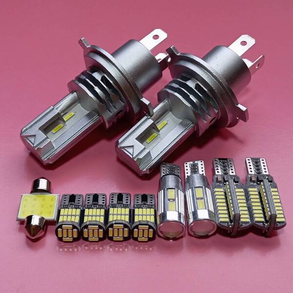 ポルテ スペイド 超爆光! H4 LED ヘッドライト ルームランプ バックランプ ポジション ナンバー灯 11個セット トヨタ /h4z/72/10/26/t31