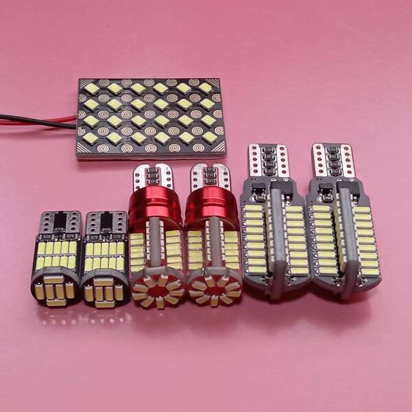 LA300 LA310 ミライース 超爆光!T10 LED ルームランプ バックランプ スモール ナンバー灯 7個セット ホワイト ダイハツ /72/57/26/s24