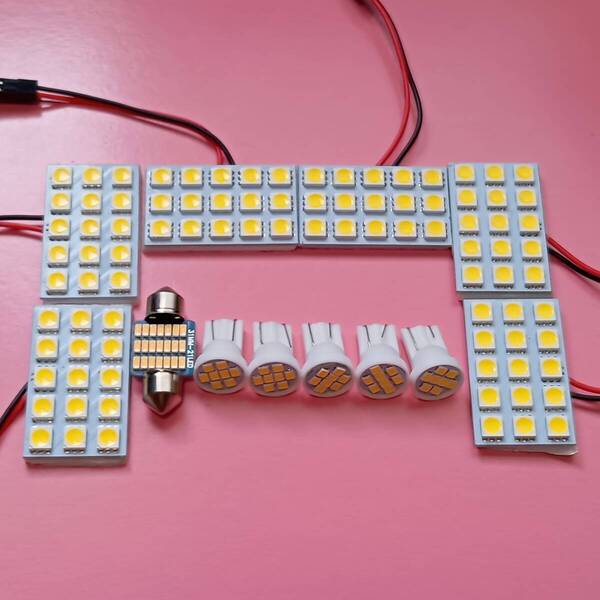 50系 エスティマ 全年式適合 電球色 ウォームホワイト 暖色 T10 LED ルームランプ 12個セット トヨタ GSR/ACR50/AHR20 /d8/d31/d15