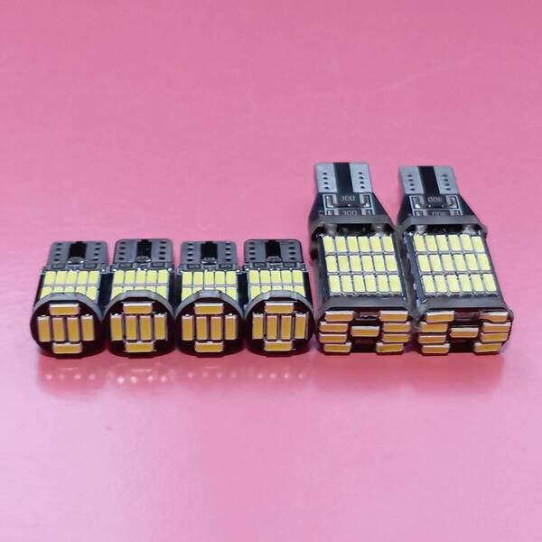 MK94S MK54S スペーシアカスタム 爆光!LED ポジション球 スモール バックランプ ナンバー灯 6個セット T10 T16 ホワイト /45/26