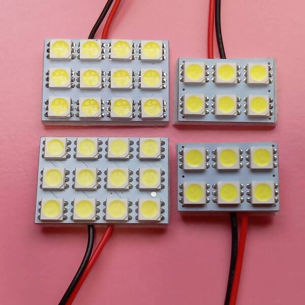 ミラ カスタム L275S L285S 超爆光!T10 LED ルームランプ 4個セット ホワイト ダイハツ /s12/s6
