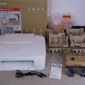 ★送料無料 短期使用品 動作良好 美品 【CANON キヤノン プリンター PIXUS TS3730 】 2024/12/28日購入品 インク付属 残量少