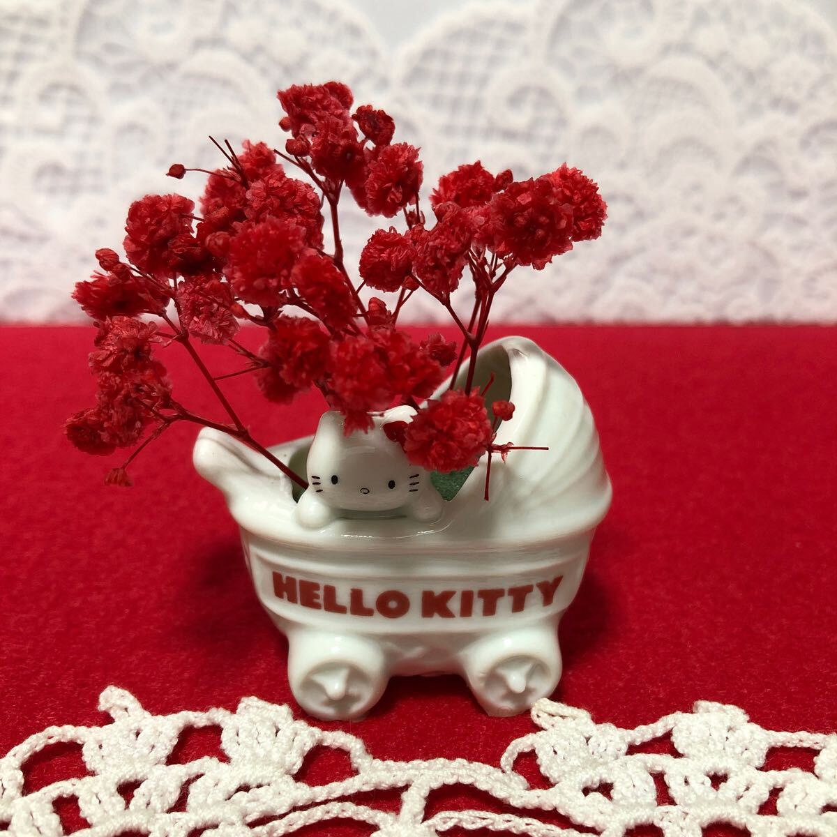 【激レア】 サンリオ ハローキティ 花瓶 植木鉢 ハローキティ 花瓶 植木鉢 1997年製 激レア サンリオ(2025年