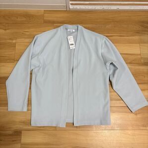 新品タグ付き☆グローバルワーク クリーンミラノリブカーディガン サイズM アイスブルー