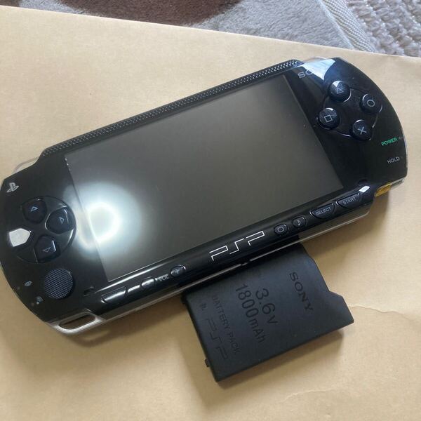 送料無料 PSP PSP-1000 本体 ブラック バッテリー付き プレイステーションポータブル PSP-1000BK PSP1000 PlayStation Portable