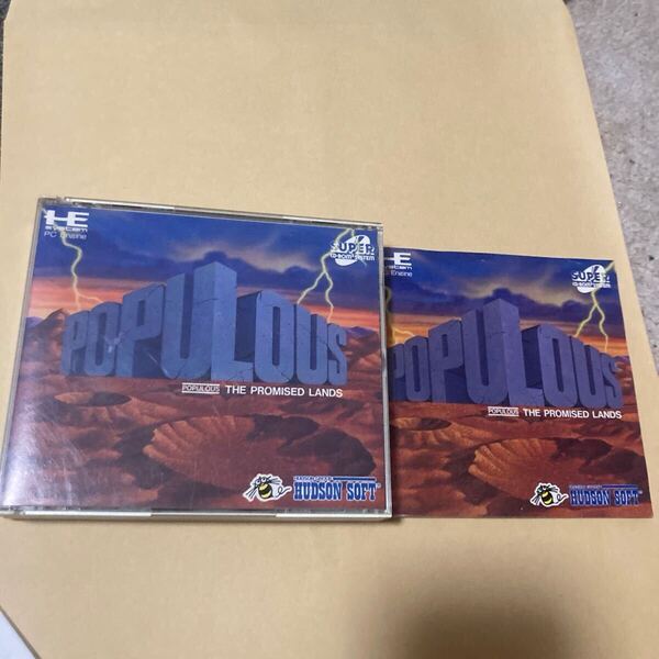送料無料 PCE PCエンジン ポピュラス ザ・プロミストランド POPULOUS THE PROMISED LANDSHE System CD・ROM2 PC Engine SCD Super CDROM