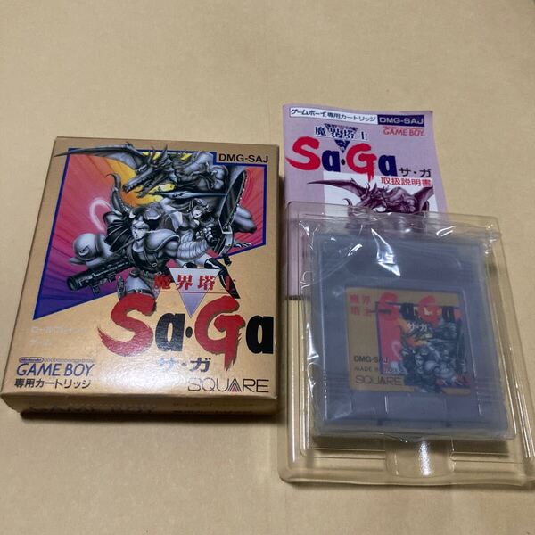 送料無料 準美品 GB ゲームボーイ 魔界塔士Sa・Ga 箱 説明書付 サガ GAMEBOY DMG-SAJ GBソフト 魔界塔士saga 魔界塔士サ・ガ