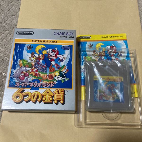 送料無料 GB ゲームボーイ スーパーマリオランド2 6つの金貨 箱 説明書付き GAME BOY SUPER MARIO LAND NINTENDO ソフト