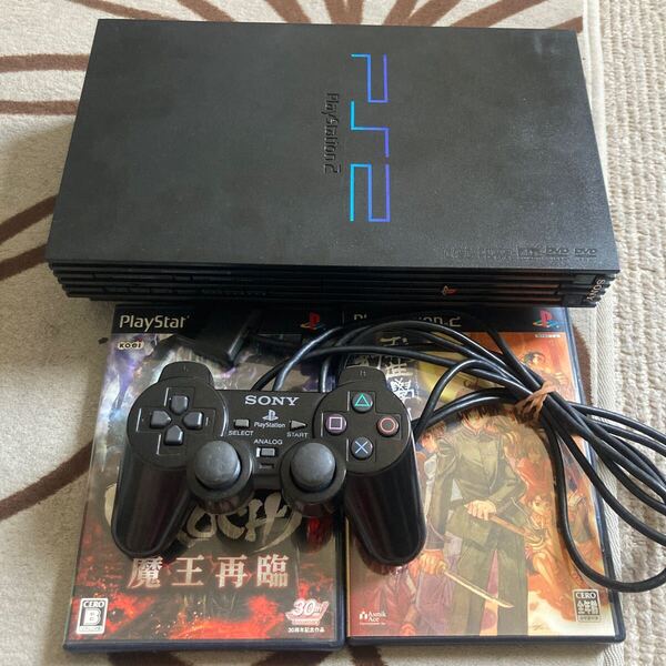 送料無料 PS2 本体 SCPH-30000 デュアルショック2 ソフト付 プレイステーション2 PlayStation2 プレステ2 SONY DUAL SHOCK SCPH 30000