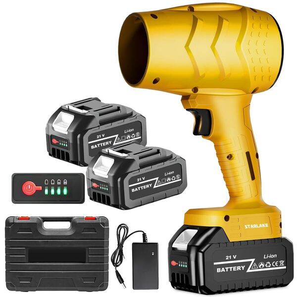 ブロワー バッテリー付き 充電式 電動エアダスター 洗車 コードレス マキタ18Vバッテリー対応 ターボジェットファン コードレス