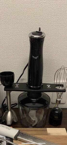 ☆1台5役、コスパ最高 飛び散り防止設計 ハンドブレンダー 新登場! ユーザー好