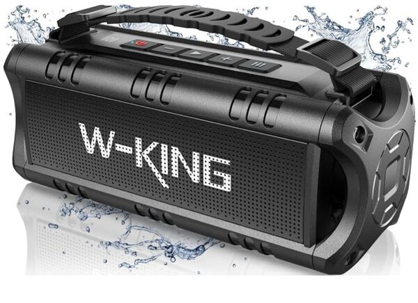 BluetoothスピーカーW-KING 30Wポータブルワイヤレススピーカー、24時間再生時間NFC、TFカード、USB再生、内蔵マイク家庭用防水スピーカー