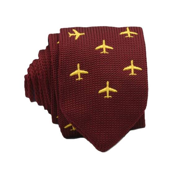 【新品】送料無料 Helios EMBLEM KNIT TIE WINE・ニットタイ・メンズ・ビジネス・フォーマル・カジュアル・冠婚葬祭・プレゼント・柄