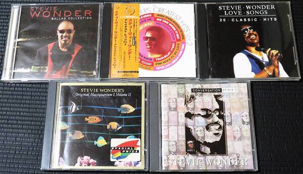 ◆Stevie Wonder◆ スティーヴィー・ワンダー 5枚まとめて 5枚セット 5CD Ballad Collection, Love Songs, Original Musiquarium 送料無料