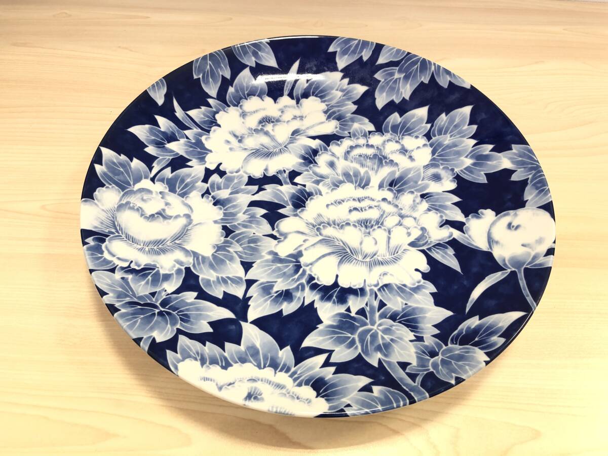 大皿 有田焼 染付 飾り皿 円形皿 直径約45cm Yahoo!オークション -「有田焼 大皿」(染付) (伊万里、有田)の