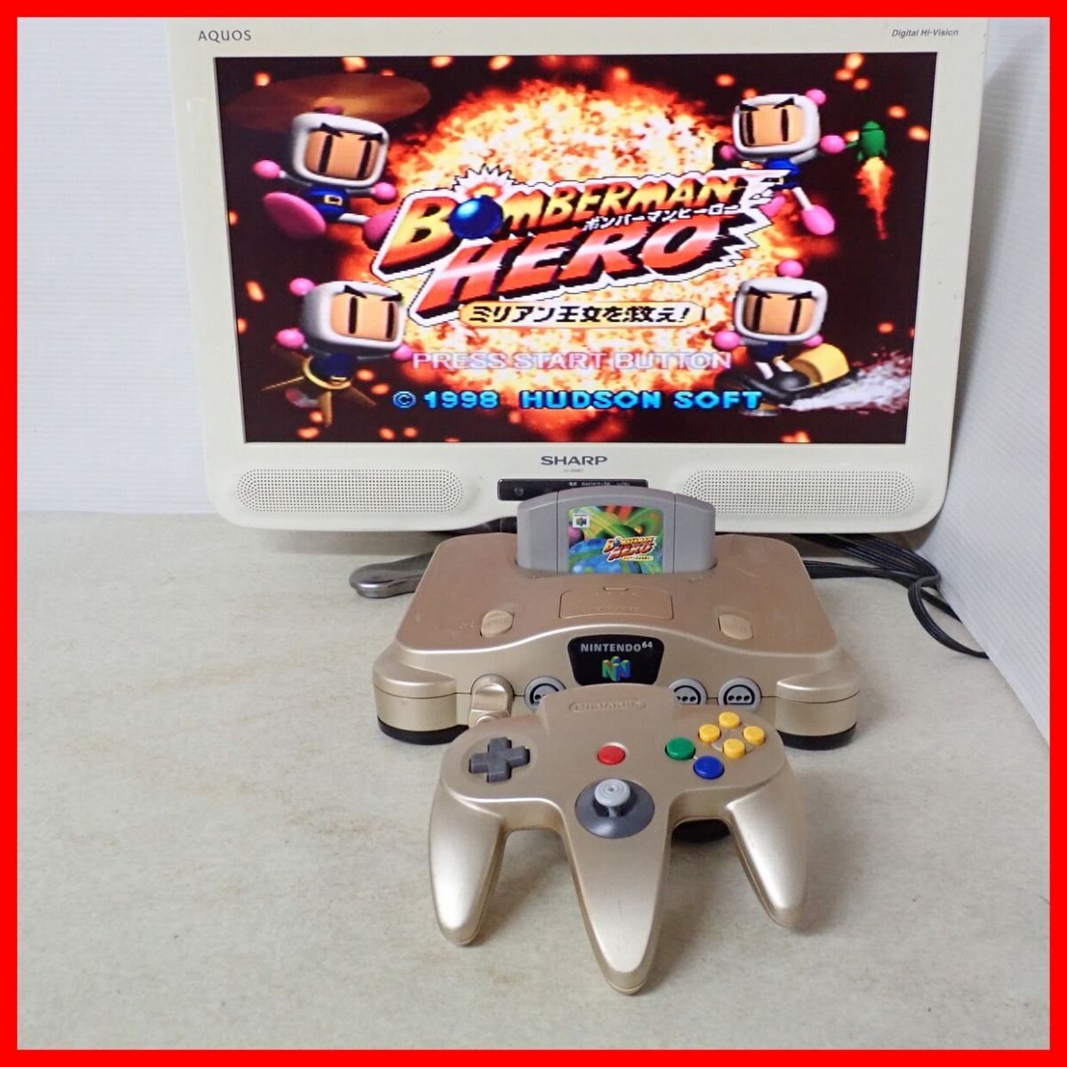 任天堂 ロクヨン64 希少ゴールド本体＋コントローラー＋ソフト5本！