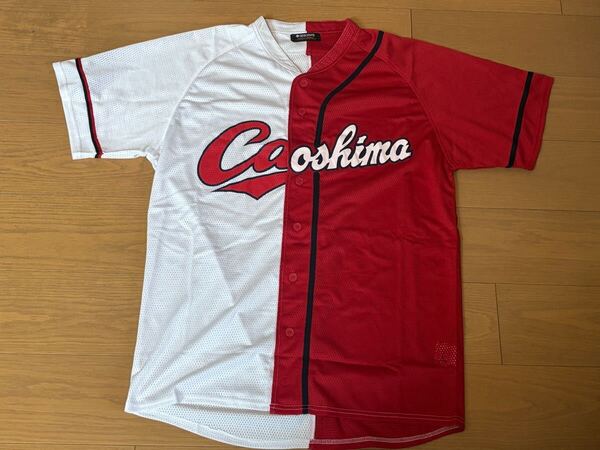 広島カープ DESCENTE 2009年ファンクラブ入会特典ユニフォーム 美品 サイズ大 非売品 デサント Caoshima