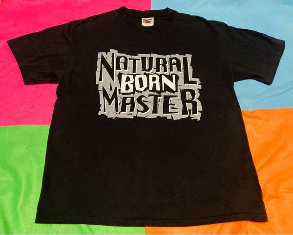 【激レア】ONEITA/90s/武藤敬司【NATURAl BORN MASTER】Tシャツ(L)NWO/新日本プロレス/グレートムタ/WCW/WWF/全日本/アントニオ猪木/ノア