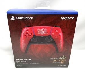 SONY PlayStation5 デュアルセンス ワイヤレスコントローラー CFI-ZCT1J モンスターハンターワイルズ 中古品