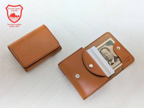 BOXなし 栃木レザー 二つ折り財布 コンパクト財布 ミニ財布 小さい財布 CA手のひらサイズ 誕生日 記念日 プレゼント キャッシュレス