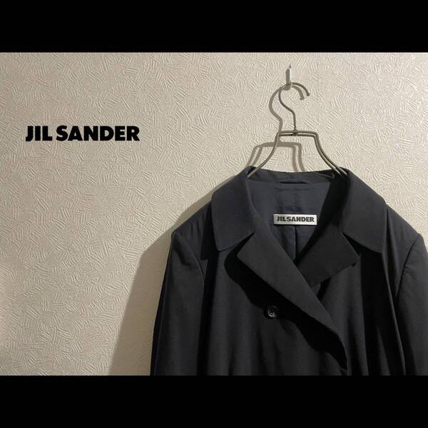 ◯ ドイツ製 JIL SANDER ダブル テーラード ジャケット / ジルサンダー ピーコート ネイビー 紺 38 Ladies #Sirchive