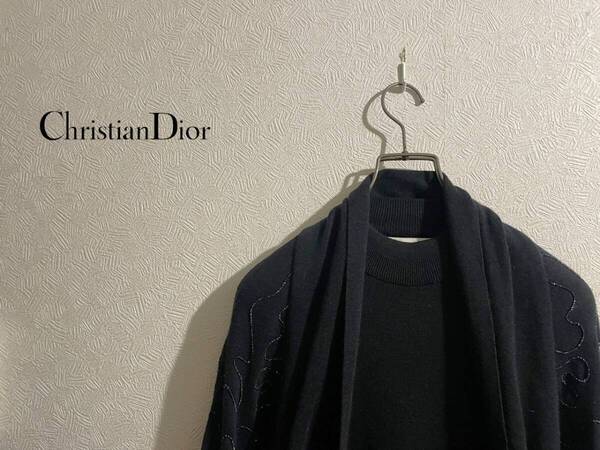 ◯ Christian Dior レイヤード ニット ワンピース / クリスチャン ディオール ロング ボレロ ブラック 黒 L Ladies #Sirchive