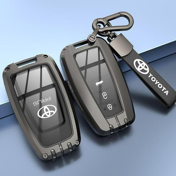 トヨタ車適応 スマートキーケース【ガンメタ】RAV4 プリウス カローラ アクア ハリアー C-HR ノア ヴォクシー シエンタ 傷防止 頑丈