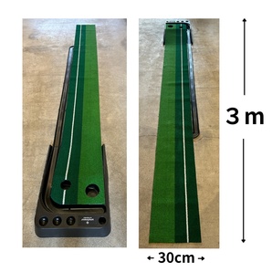 smalyGOLF パターマット+PELZ Putting Tutor+チッピングネット付 室内ゴルフ練習 3m×30cm フィル・ミケルソン監修