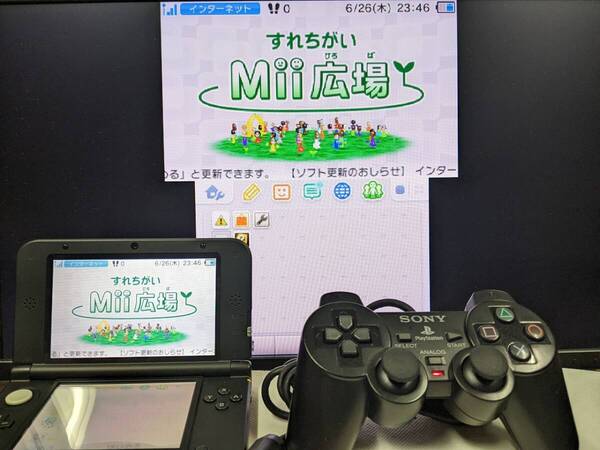 ゲーム実況・大画面プレイに PSコントローラー接続可能『キャプチャ機能付き3DSLL』レッド×ブラック 偽トロ