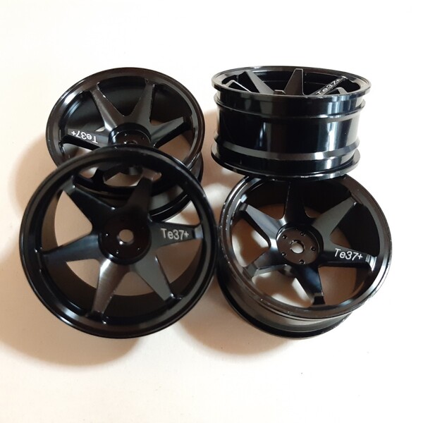●即決価格●送料無料●アルミ合金 ブラック● アルミホイール 1/10 ラジコン YD-2 TT01 TT02 ドリパケ タミヤ ヨコモ ドリフト